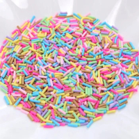 250g Mixed Cylindrical Heart Moon Hot Clay Candy Sprinkles for Crafts DIY Fake Cake Candy Dessert Decoration Toys Fluffy Slimes