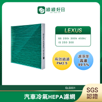 【Have Green Days 綠綠好日】適用 LEXUS凌志 GS 200t 300h 450h/ IS 250 300 汽車冷氣濾網 GLS001 單入組