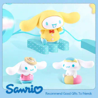 Animal Sanrio Cute Keyring Kawaii Cinnamoroll Pendant Keychain Action Figures Collection Model Toys Birthday Gifts For Girl Kids