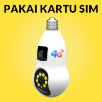 Garansi 1 Tahun V380 CCTV ID E27A-4G Bohlam Tanpa WiFi Indoor 4G Dual Camera HD 1MP+1MP BULB PTZ Len