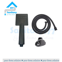 Hand shower minimalis KOTAK HITAM gede 2102-HandShower Set Black segi empat semprotan spray persegi 