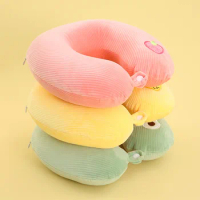 Cartoon U-shaped Pillow Cute Fruit Shape Pillow Soft Memory Foam Neck Pillow Adult Baby Travel Car Neck Pillow Office Nap Pad
