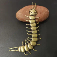 China Brass Necklace Feng Shui Centipede Pendant Brass Statue
