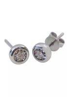 LITZ [特價] LITZ 18K (750) 白金鑽石耳環 DE0003