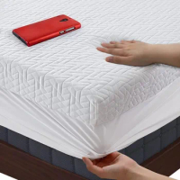 3 Inch Queen Size Cooling Gel Mattress Pad Cover with 18'' Deep Pocket for Back Pain, Bed Topper with Removable