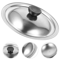 Stainless Steel Pan Cover Lid Universal Lid Pots Pans Skillets 20Cm Metal Food Dome Cover Replacement Frying Pan Cover Cast Iron