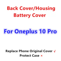 Oneplus10Pro Housing For Oneplus 10 Pro One Plus 6.7" Glass Battery Back Cover Repair Replace Door Phone Rear Case + Camera Lens