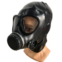 latex gummi heavy gas hood mask latex gas hood