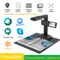Smart book scanner Portable 25 Mega-pixel High Definition Book Scanner Max Size A3 Document Camera for File Recognition Scanner