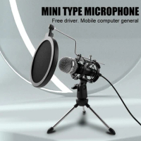 Microphone 3.5mm Wired Home Stereo Desktop Tripod MIC For PC YouTube Video Chatting Gaming Podcasting Recording Meeting