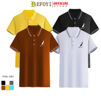 Men's Polo Shirts Plain T shirt Short Sleeved Korean Slim Fit Sports Tops