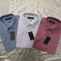 kemeja ALISAN MOTIF KOTAK SALUR Lengan PENDEK JUMBO Size ( 2XL - 6XL )