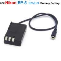 EN-EL9 ENEL9 EN EL9 Dummy Battery EP-5 EP5 EP 5 DC Coupler Adapter For Nikon D40 D40X D60 D3000 D5000 Cameras