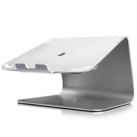 Aluminum Tablet Laptop Stand Notebook Holder for Macbook Air Pro Notebook Support Cooling Pad Mount for HP Dell(Silver)