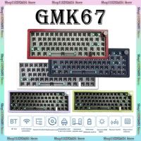 GMK67 Hot Swappable Mechanical Keyboard Gasket Kit RGB Backlit Bluetooth 2.4G Wireless 3 Mode Customized Keyboard No Switch