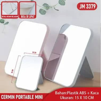 Cermin Lipat Kotak Portable Kaca Rias Mini, Cermin Tempel, Cermin Makeup, Praktis KECIL15 X 10CM