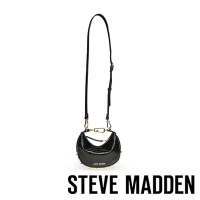 STEVE MADDEN-BRISKY-C 壓紋手提斜背月亮包-黑色