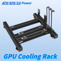 DIY External Graphics Card Cooling Rack Graphics Card Bracket ATX SFX Power Base Dual GPU Holder Video Card Aluminum Fixed Frame