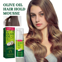 Eelhoe Hair Mousse with Olive Oil, Moisturizing Styling Foam for Curly Hair, Anti-Frizz Long-Lasting Hold Hair Mousse for Wigs