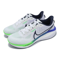 【NIKE 耐吉】慢跑鞋 Vomero 17 男鞋 白 藍 輕量 回彈 ZoomX 路跑 運動鞋(FB1309-100)