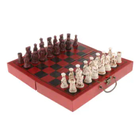 Classic Tournament 16 "Wooden Chess Set Chessboard Resin Chess Game