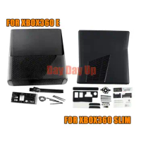 1set For Microsoft XBOX 360 E Black New Full Set Housing Shell Case For XBOX360 SLIM Console Replacement