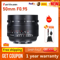 7artisans 50mm F0.95 APS-C Manual Focus Large Aperture Prime Lens for Sony E Canon EOS-M Canon RF Fuji FX Nikon Z Z50 Micro 4/3