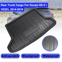 Cargo Liner Boot Tray Rear Trunk Cover Matt Floor Carpet Mat Kick Pad Mud Non-slip Anti Dust For Honda HR-V Vezel HRV 2014 -2019