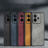 Business Style Retro Luxury Matte Leather Phone Cases for Realme GT 7 Pro GT7 Pro Hard PC Back Cover