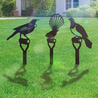 1pc Bird On A Spade Metal Statue Rustic Garden Decoration - Perfect for Your Outdoor Patio Decoration for Garden Party Decor