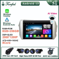 Car Android 13 For Toyota Innova 2 2015 - 2022 Stereo CarPlay Head Unit GPS Navigation Multimedia System 5G WIFI No 2din DVD BT