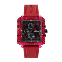 JAM TANGAN EXPEDITION 6808 E6808 WANITA BLACK RED RUBBER ORIGINAL
