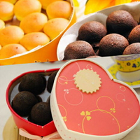 愛戀布朗尼(5入)+巧克力布朗尼(12入)+原味乳酪球(32入)各1盒(免運)【杏芳食品】