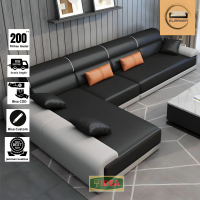 IDEA - Sofa Ruang Tamu L Minimaalis Sofa Kulit Elegant Model Terbaru Casual Berkualitas