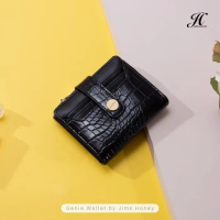 !T E R B A R U!Jims Honey Genie Wallet - Dompet - Dompet Kartu - Kulit Uang - Black ( ORIGINAL )