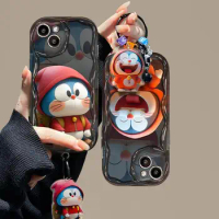 New Anime Iphone15 Phone Case Kawaii Cartoon Doraemons Iphone14Promax Couple Cute Pendant 13/12 Silicone Fall Protection Case