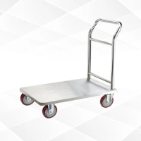 Heavy Duty Kitchen Stainless Steel Folding Platform Serving Trolley Food Service Cart with Wheels