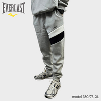 【滿千折百】EVERLAST 長褲 灰色 條紋 內刷毛 休閒棉褲 (另有上衣) 男 4151150112