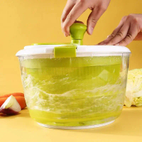 Máy Vắt Salad Lớn Rửa, Xoay & Làm Khô Salad Rau Củ, Trái Cây & Rau Củ, 5 Lít, Máy Vắt Salad