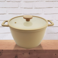 日本金太郎Latte 陶瓷強化層IH兩手鍋-24cm-2支