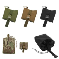 Folding Tactical Molle Magazine Dump Drop Pouch Foldable Utility Recovery Mag Holster Hunting Military Airsoft Gun Ammo EDC Bag