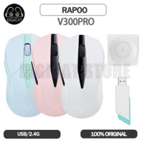 Rapoo V300pro Gamer Mouse With Receiver 2Mode USB 2.4G Wireless Mouse Lightweight 26000DPI Adjustable PAW3395 Office Gaming Mice