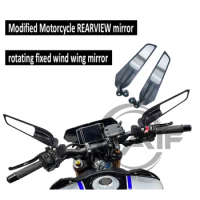 For Ducati HYPERMOTARD 1100 821 796 939 Diavel Carbon Modified motorcycle rearview mirror rotating fixed wind wing reflector