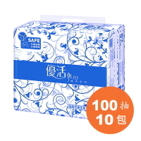 優活抽取衛生紙100抽x10包/串 【康鄰超市】