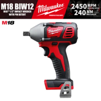 Milwaukee M18 BIW12/2659 M18™ 1/2" Cordless Impact Wrench With Pin Detent 18V Power Tools 240NM
