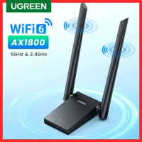 UGREEN WiFi Adapter AX1800 WiFi6 USB3.0 5G&amp;2.4G Dual-Antenna USB WiFi for PC Laptop Wifi Antenna USB Ethernet Receiver Network