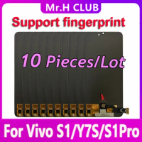 10 PCS OLED For Vivo Y7S / S1 LCD Display Touch Screen Digitizer Full Assembly Glass Replace Repair Parts For Vivo S1 Pro 1920