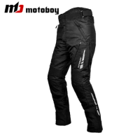 Black Motorcycle Pants Men Wear-Resistant Motocross Pants Anti-Fall Motorcycle Protection Equipment Waterproof Biker Pants
