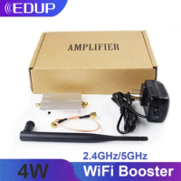 EDUP 5.8GHz 2.4GHz 4W Wifi Signal Booster Wireless Repeater Broadband Amplifier for Router Accessories Range Extender Adapter