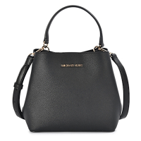 MICHAEL KORS Pratt 防刮皮革兩用小型水桶包-黑色